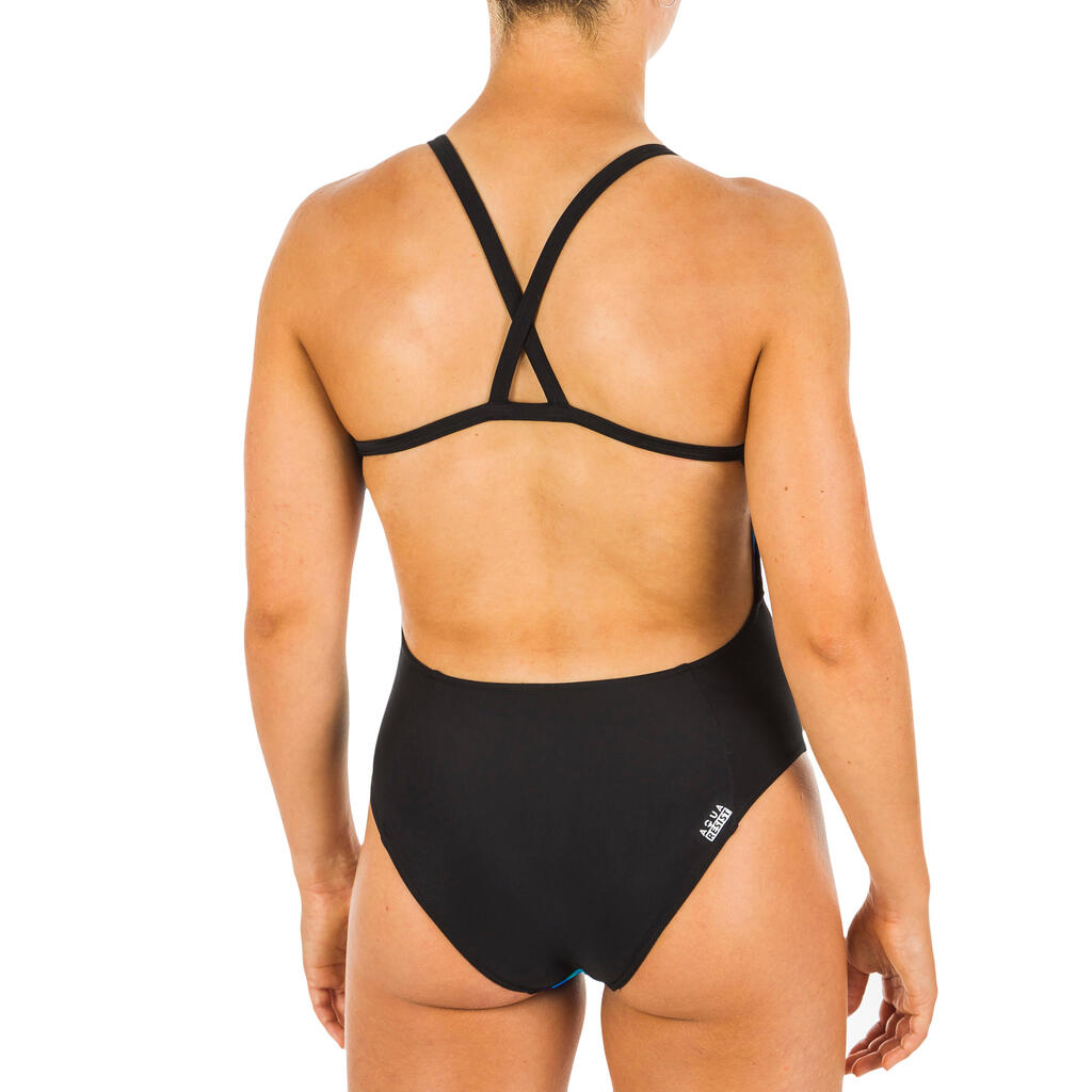 Maillot de bain de natation femme une pièce Lexa kal bleu