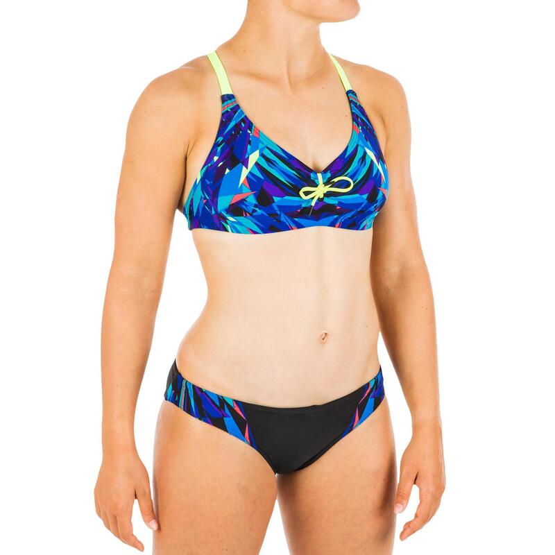 Brassière de natation femme ultra résistante au chlore Jana kal bleu et jaune