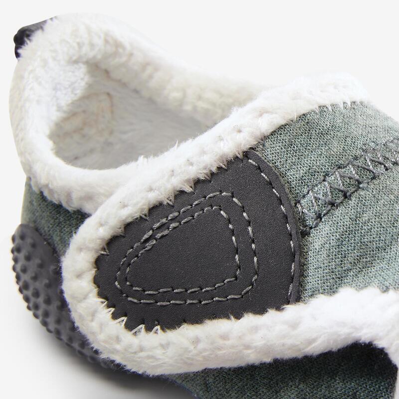 550 Baby Light Lined Bootees - Grey/White