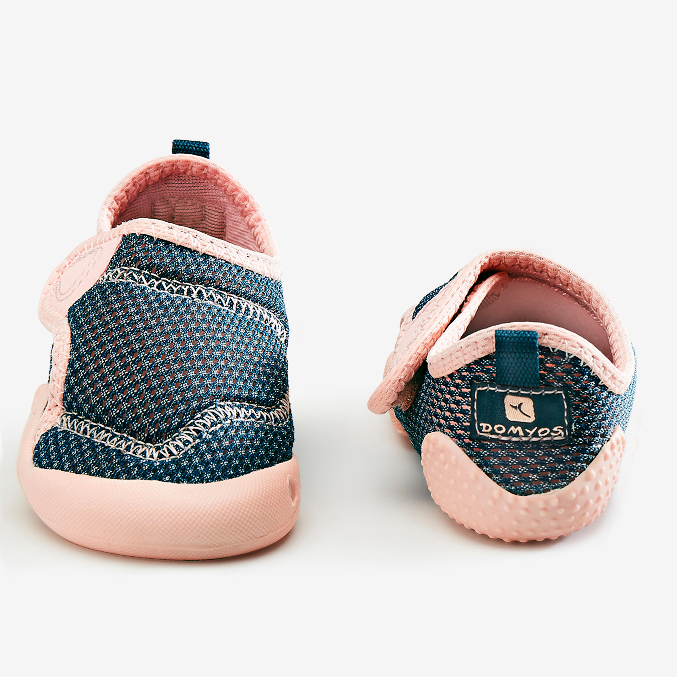 Kids Non Slip and Breathable Bootees Blue Pink Decathlon