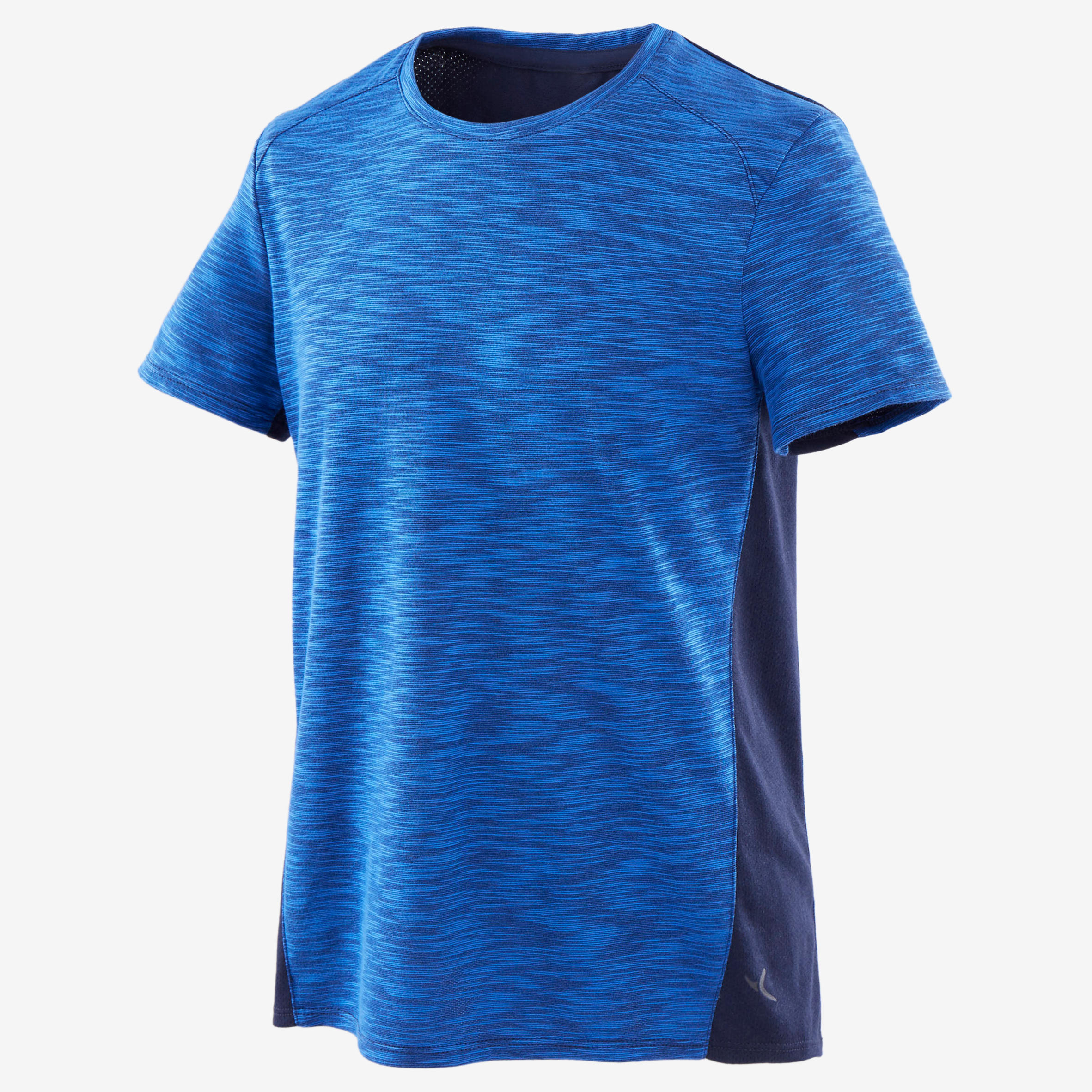 Boys' Breathable Cotton Short-Sleeved Gym T-Shirt 500 - Blue 2/5