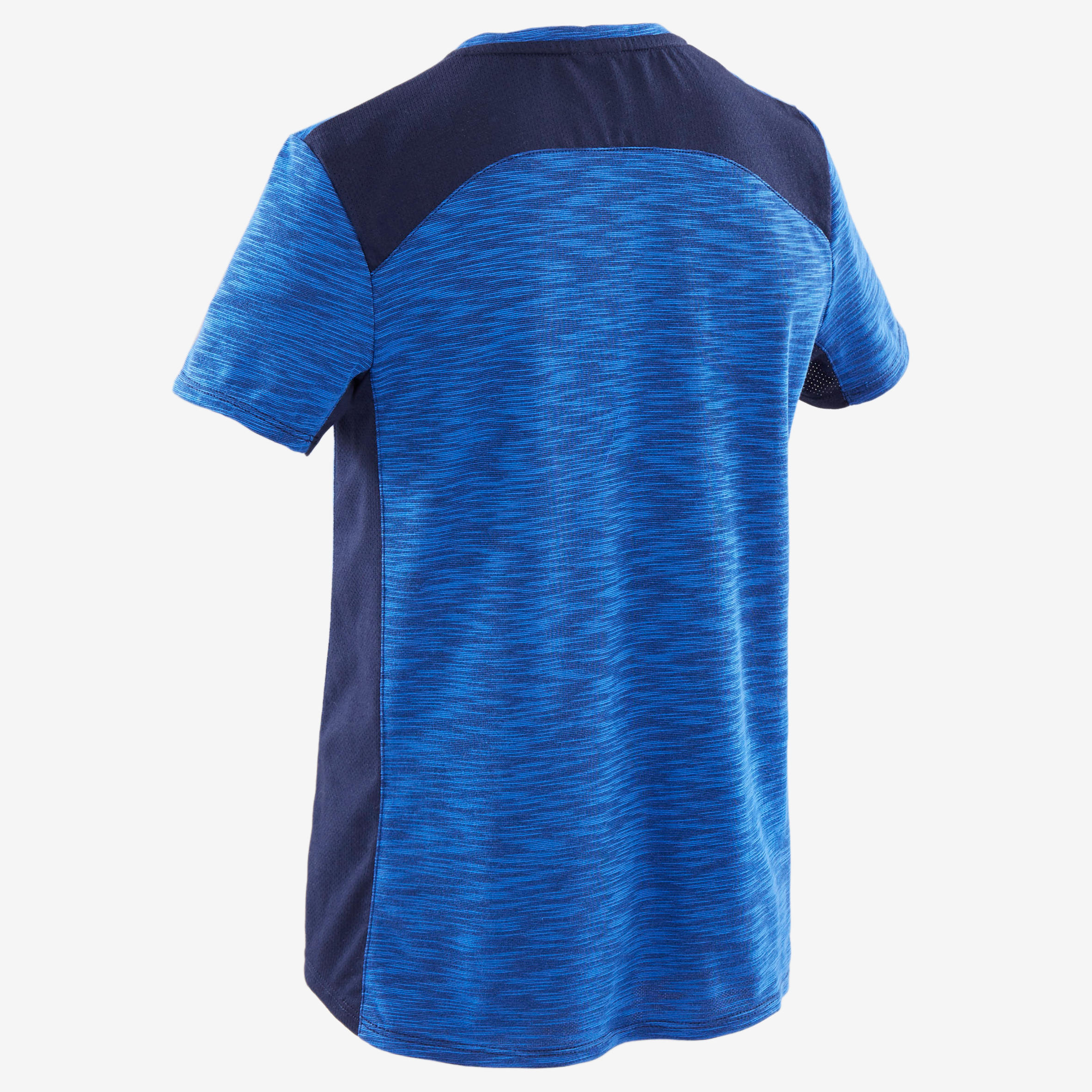 Boys' Breathable Cotton Short-Sleeved Gym T-Shirt 500 - Blue 3/5