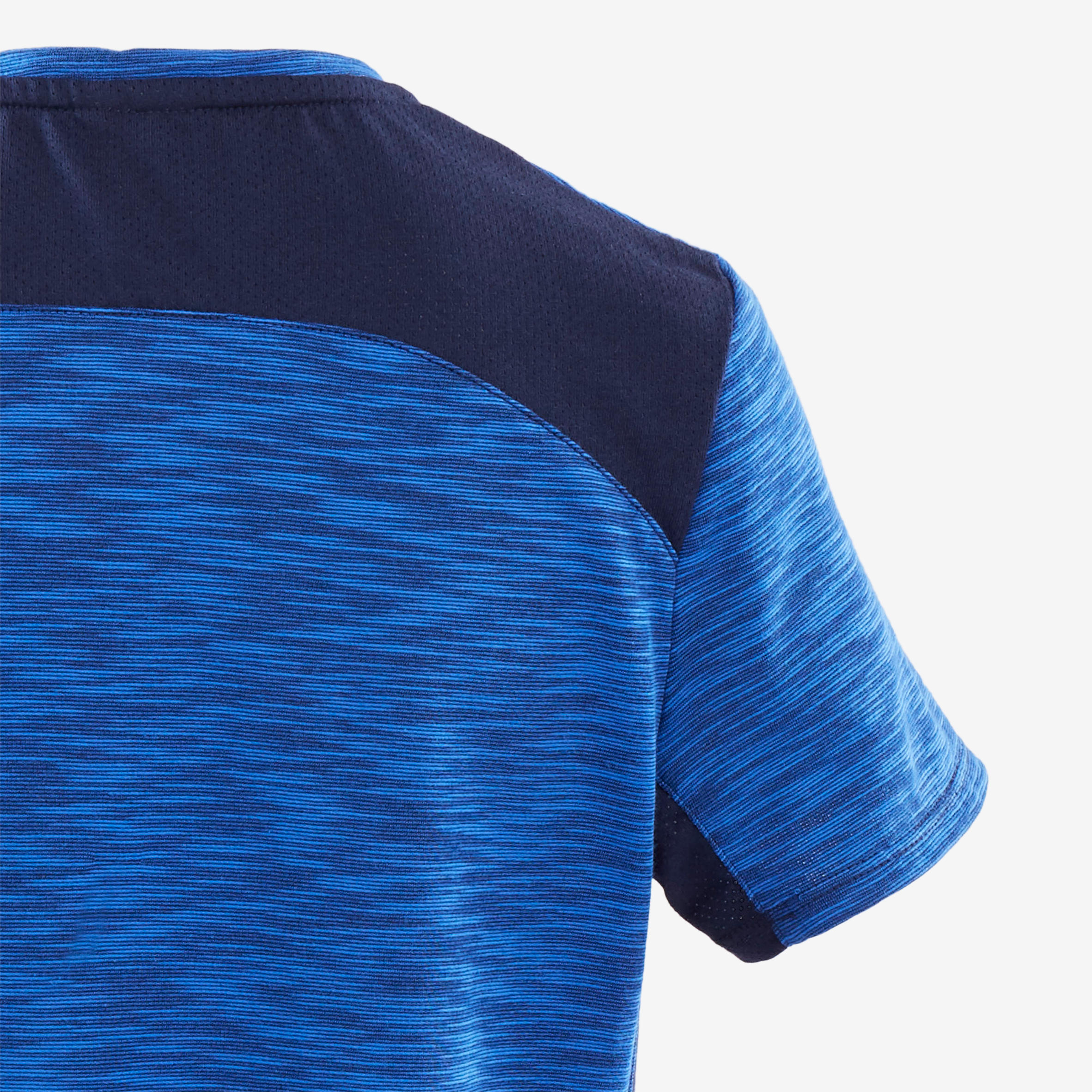 Boys' Breathable Cotton Short-Sleeved Gym T-Shirt 500 - Blue 5/5