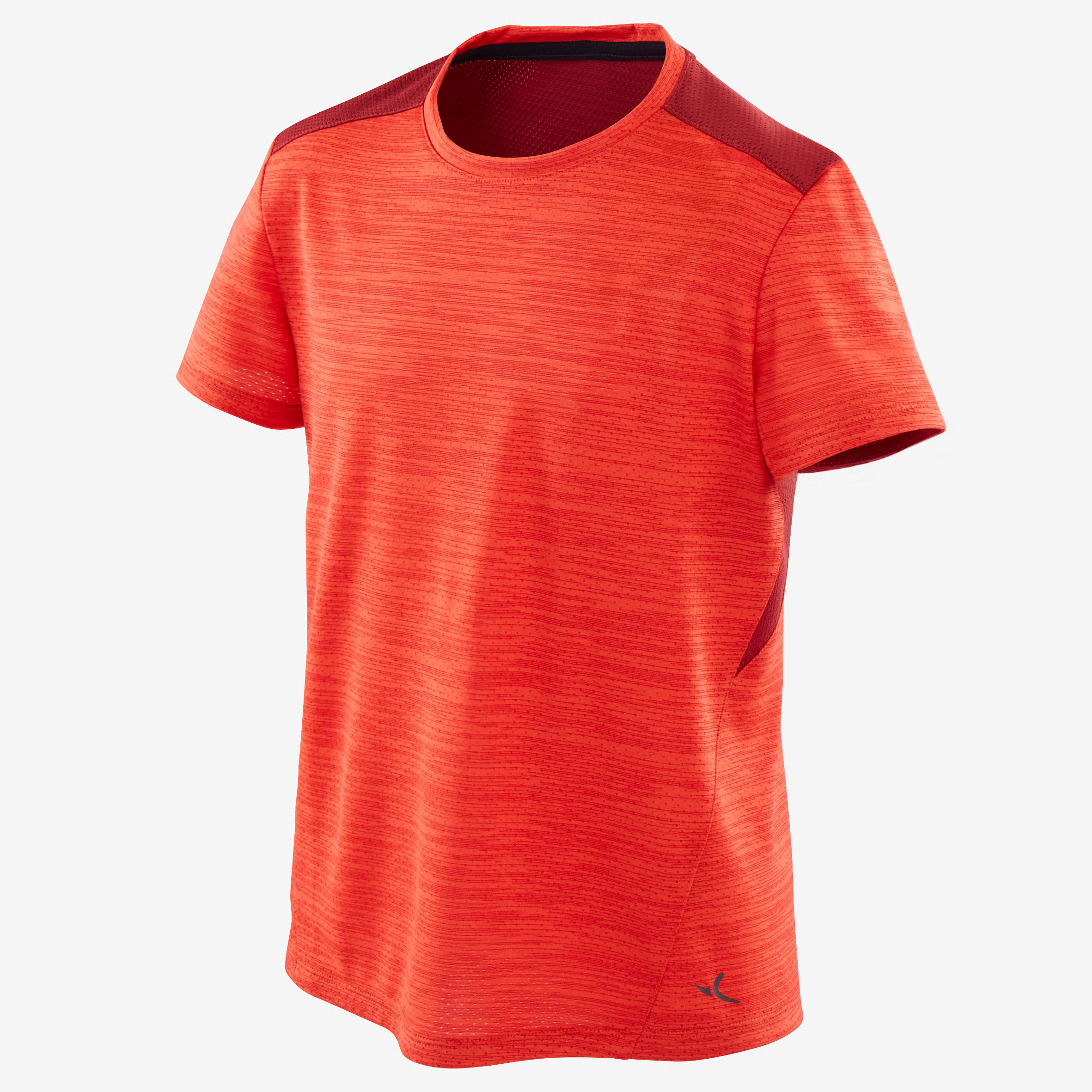 Boys' Breathable Synthetic Short-Sleeved Gym T-Shirt S500 - Red 2/5