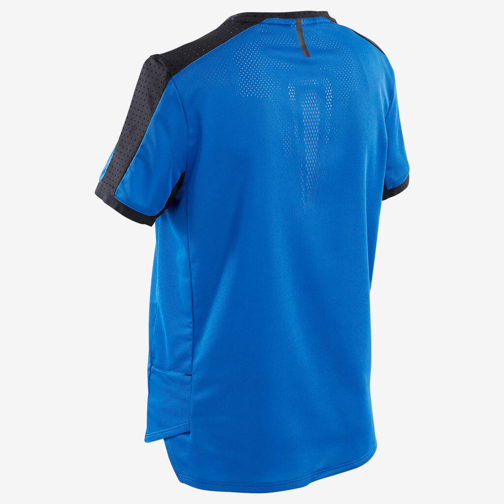 POLERA DEPORTIVA NIÑOS TRANSPIRABLE S900 AZUL