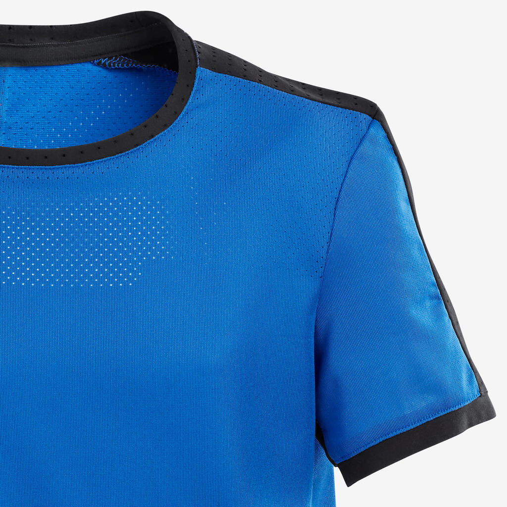 POLERA DEPORTIVA NIÑOS TRANSPIRABLE S900 AZUL