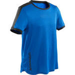 Domyos Ademend en technisch T-shirt voor gym jongens S900 blauw