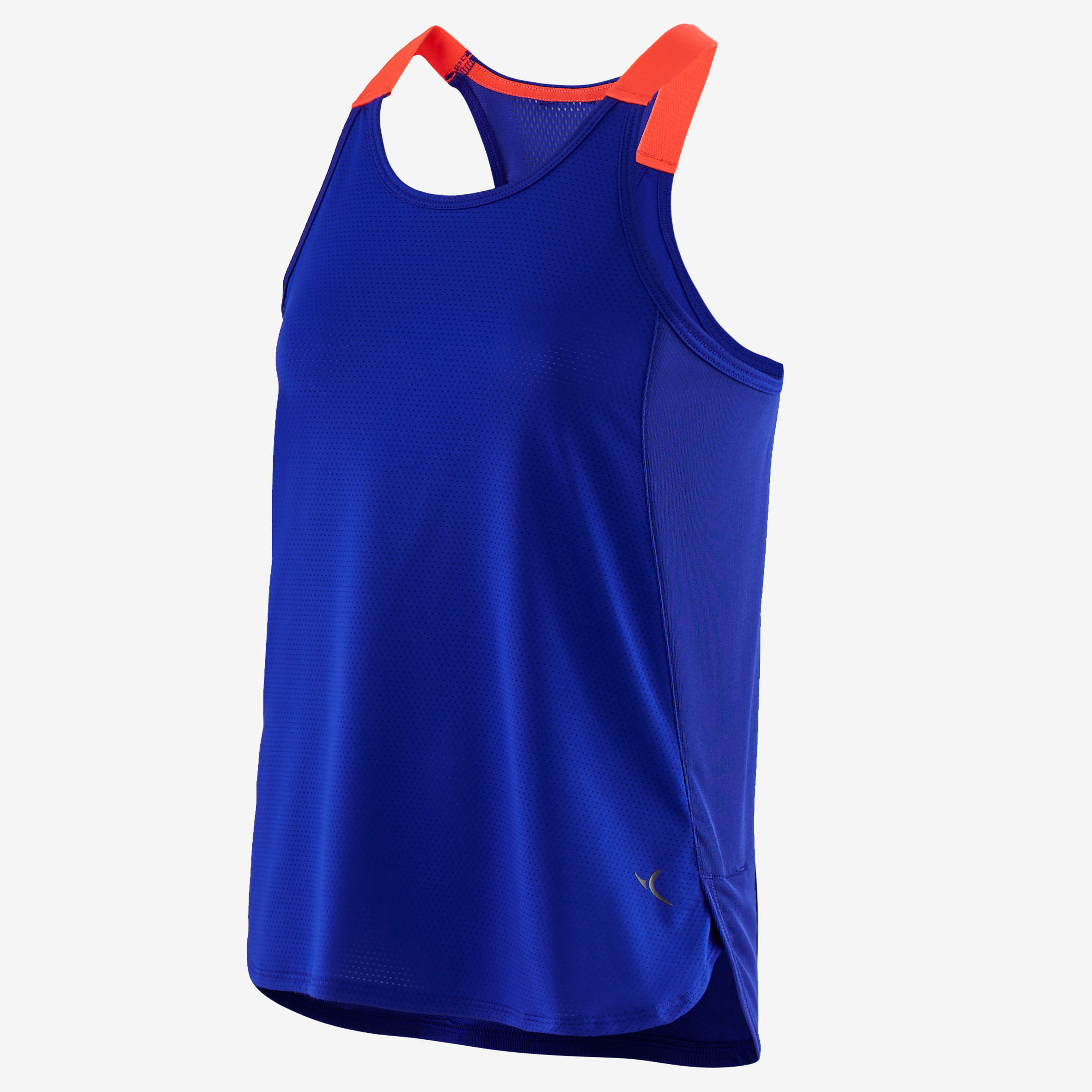 Girls' Breathable Gym Tank Top S580 - Purple/Neon Pink Straps 2/4