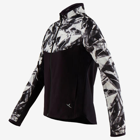 Veste légère respirante W500 fille GYM ENFANT noir imprimé