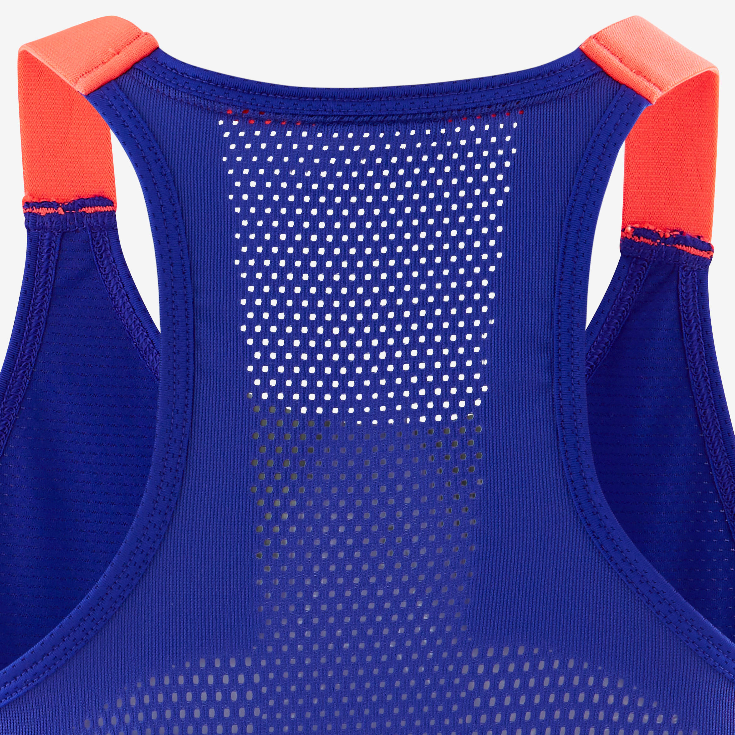 Girls' Breathable Gym Tank Top S580 - Purple/Neon Pink Straps 4/4