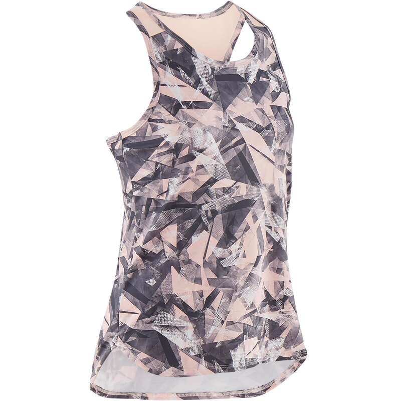 DOMYOS Girls' Breathable Synthetic Gym Tank Top S500