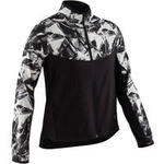 Domyos Licht en ademend vest voor gym meisjes W500 zwart/print