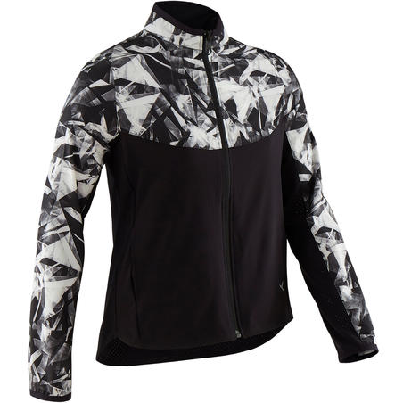 Veste légère respirante W500 fille GYM ENFANT noir imprimé