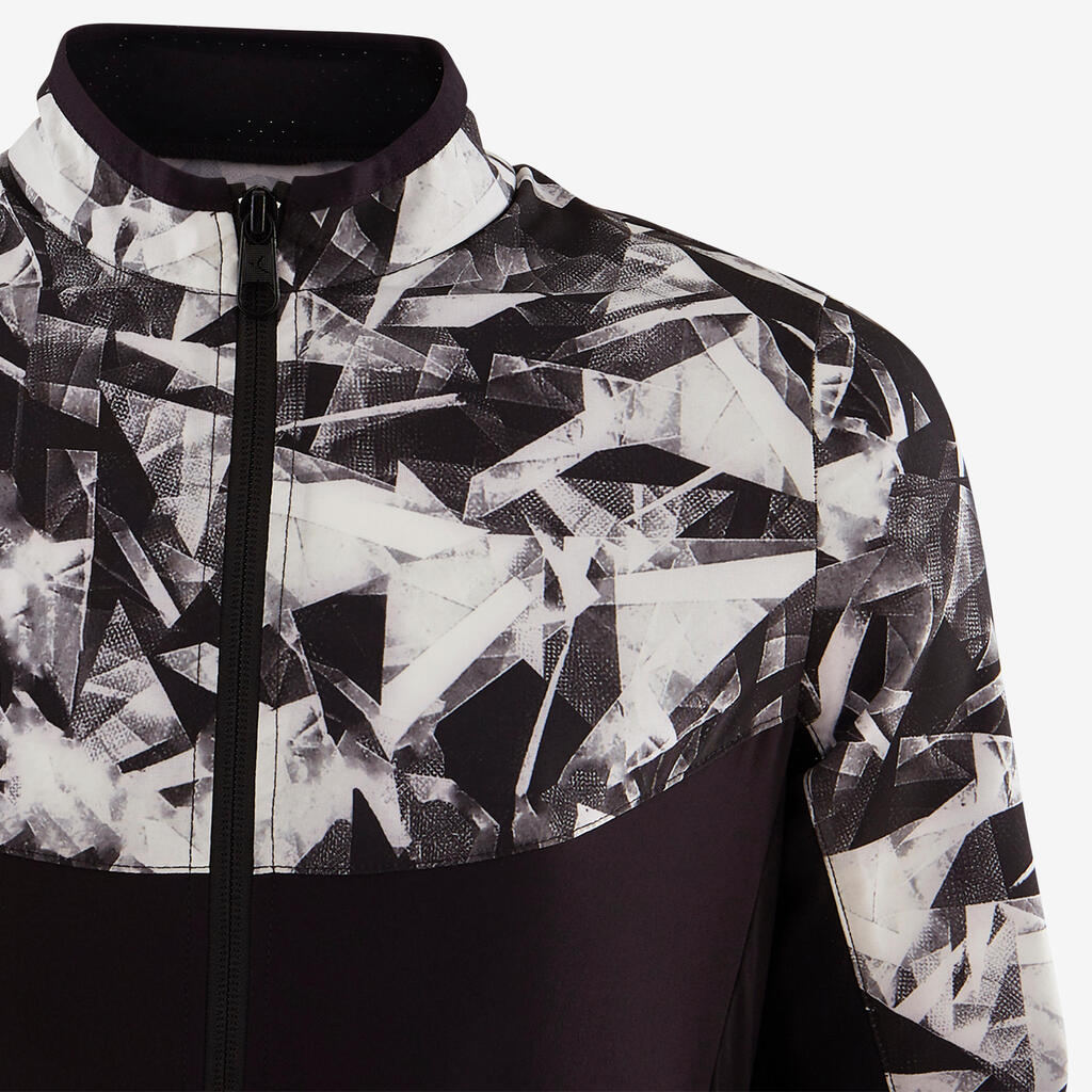 Veste légère respirante W500 fille GYM ENFANT noir imprimé