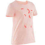 Domyos T-shirt met korte mouwen voor gym meisjes 100