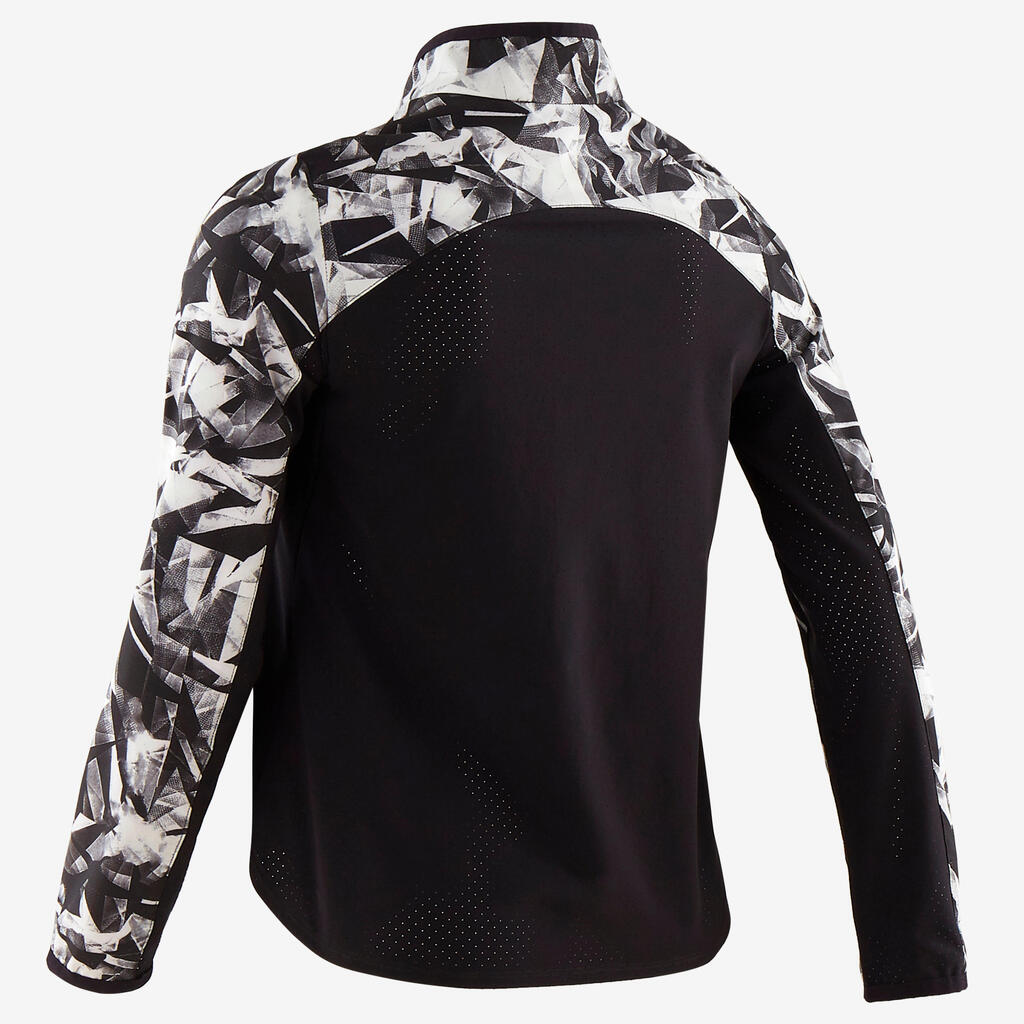 Veste légère respirante W500 fille GYM ENFANT noir imprimé