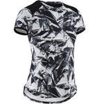 Domyos Ademend T-shirt met korte mouwen voor gym meisjes S500 synthetisch zwart/print