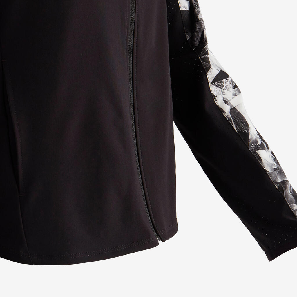 Veste légère respirante W500 fille GYM ENFANT noir imprimé