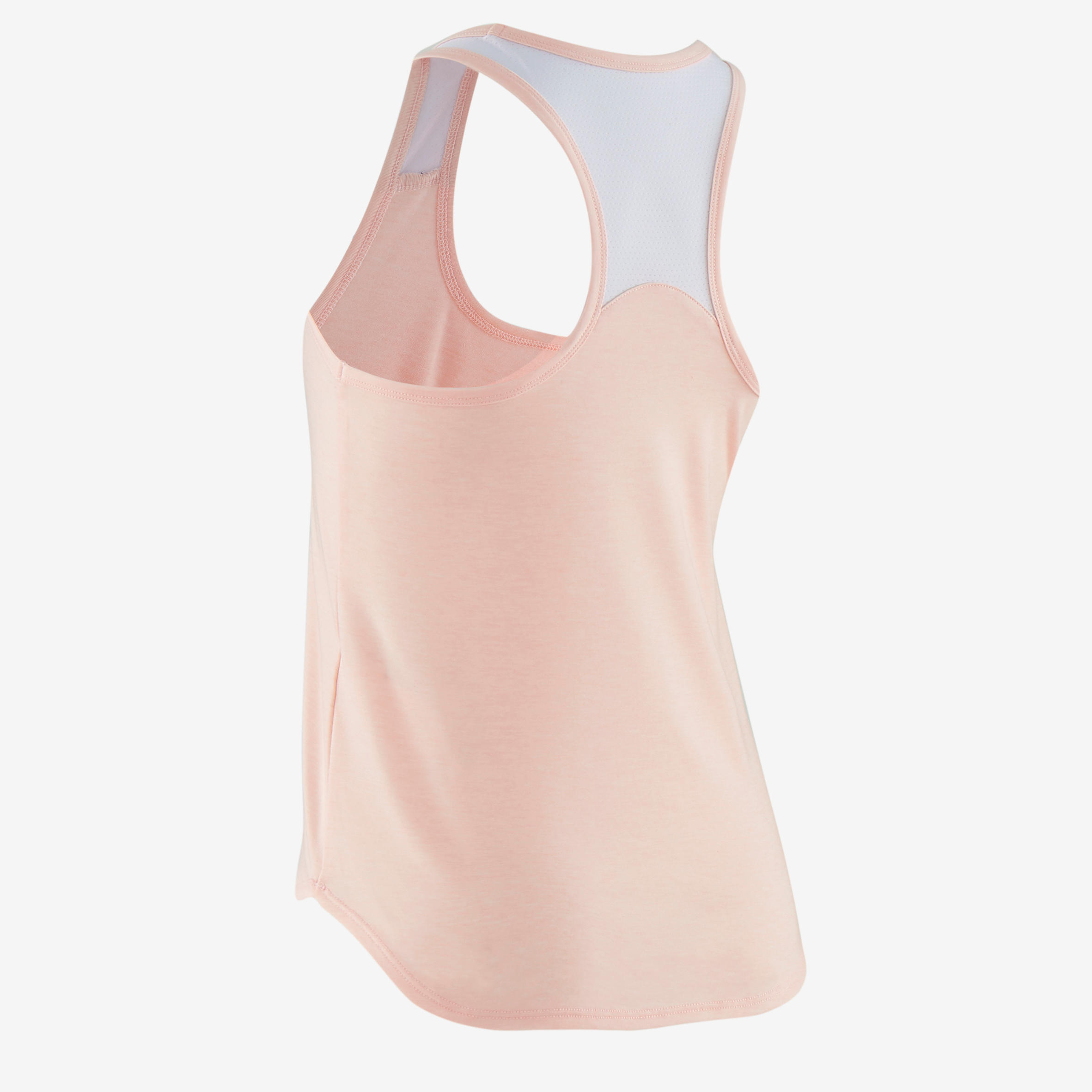 Girls' Breathable Gym Tank Top 500 - Light Pink Print 3/3