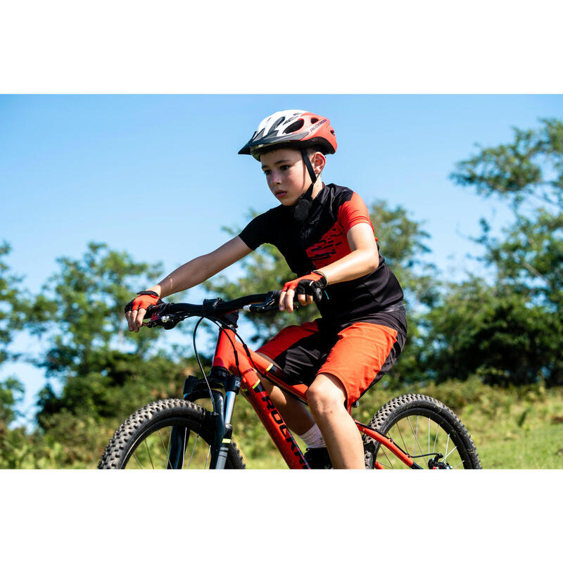 SHORT VTT ENFANT 500 NOIR ROUGE