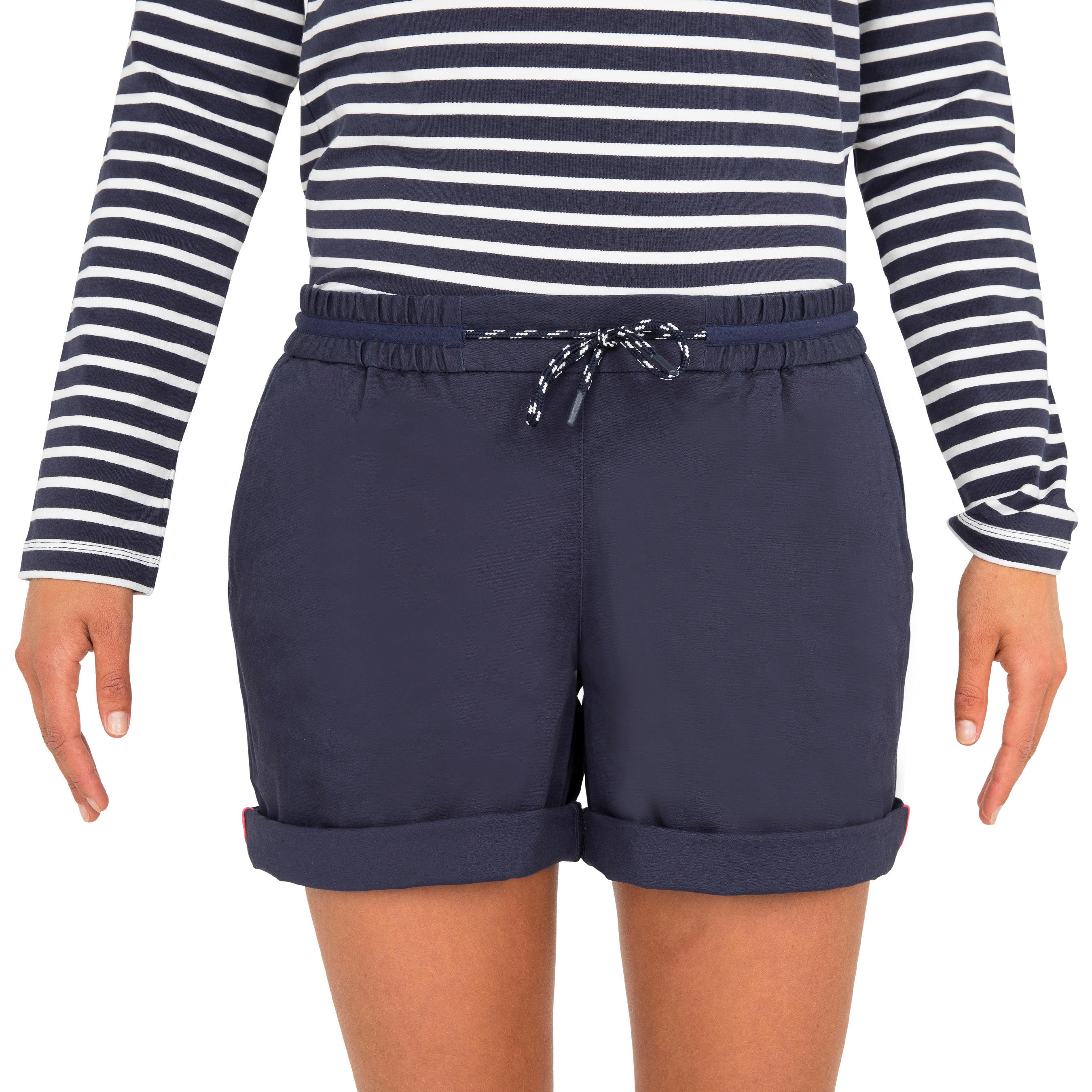 Pantaloncini da vela da donna SAILING 100 Navy