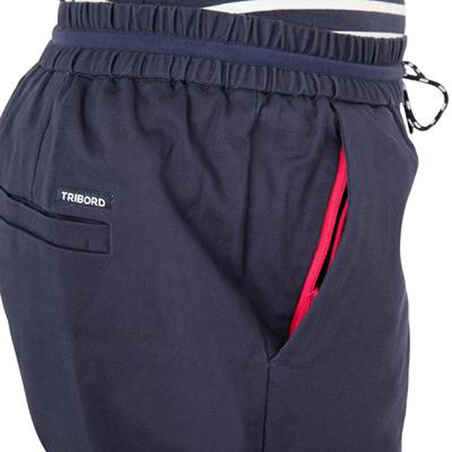 Pantalón Corto Vela Sailing 100 Mujer Azul Marino