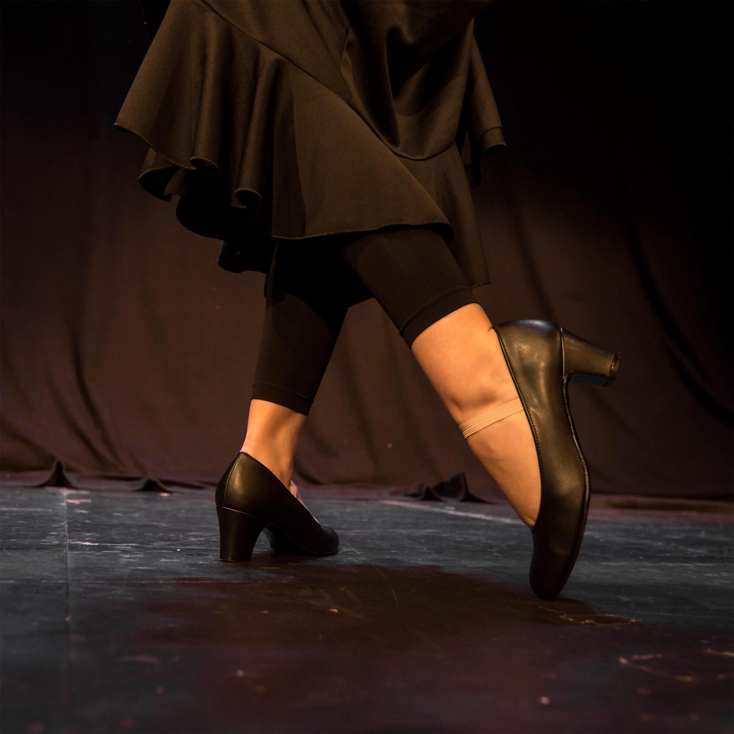 Zapatos Flamenco Yebra Mujer/Niña sin clavos negro 7/7