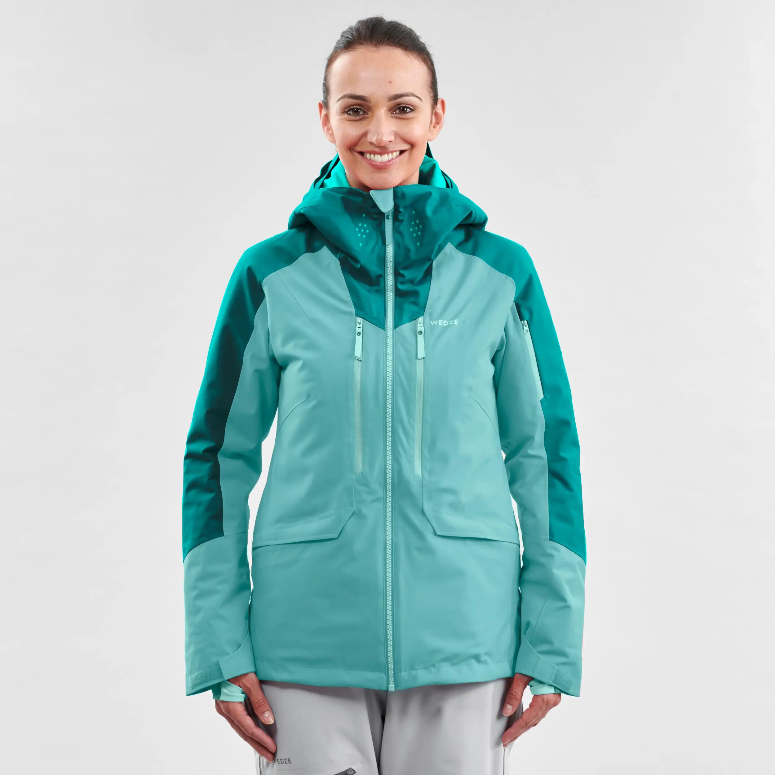 Women’s Freeride SKI JACKET FR500 - Green 14/20