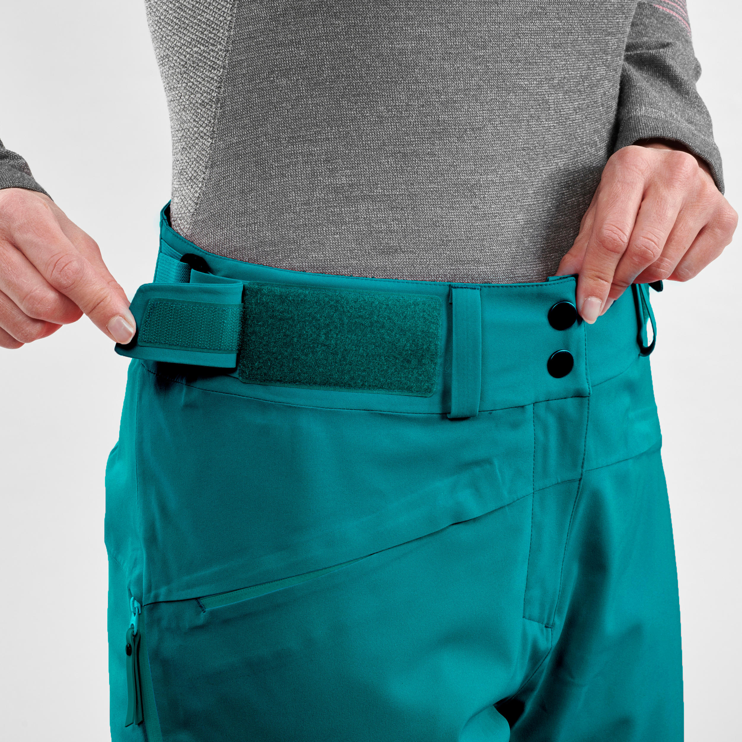 Women’s Freeriding ski trousers FR500 - Green 6/20