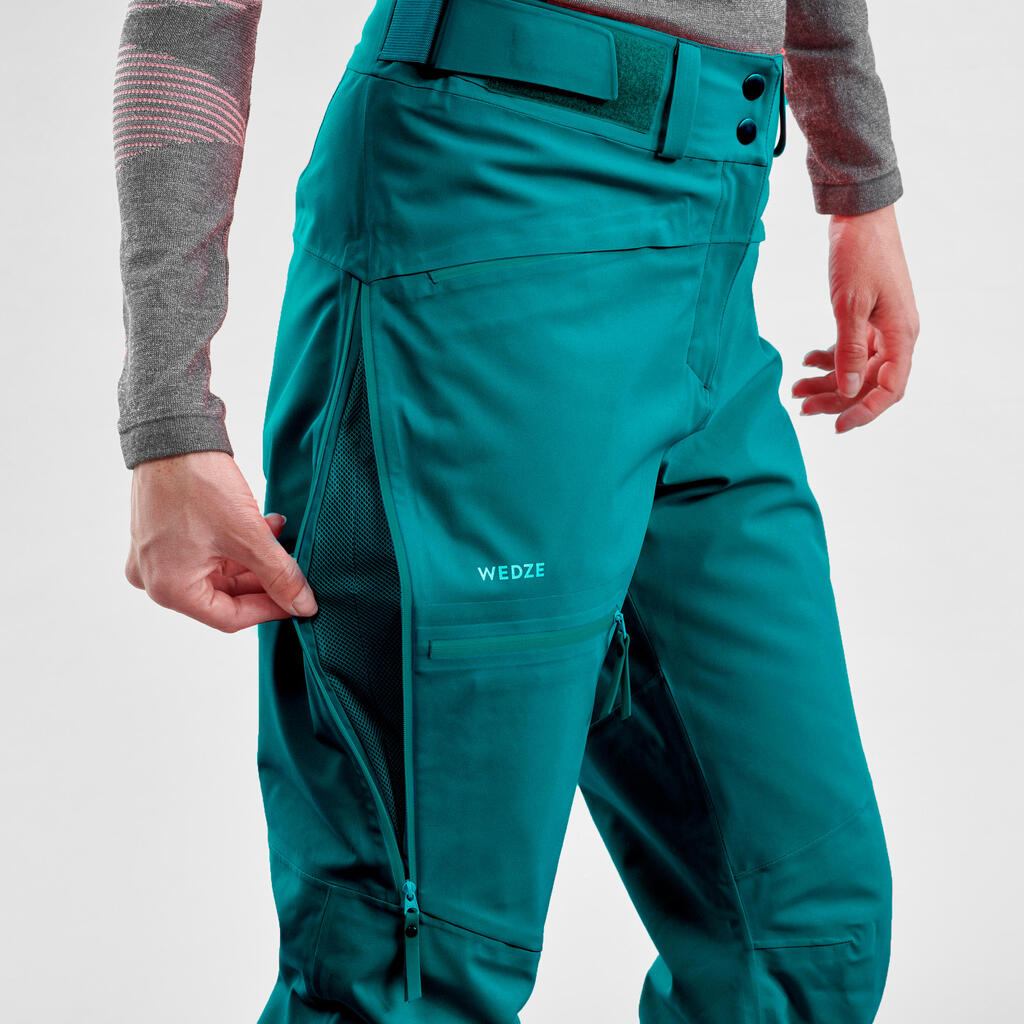 Women’s Freeriding ski trousers FR500 - Grey