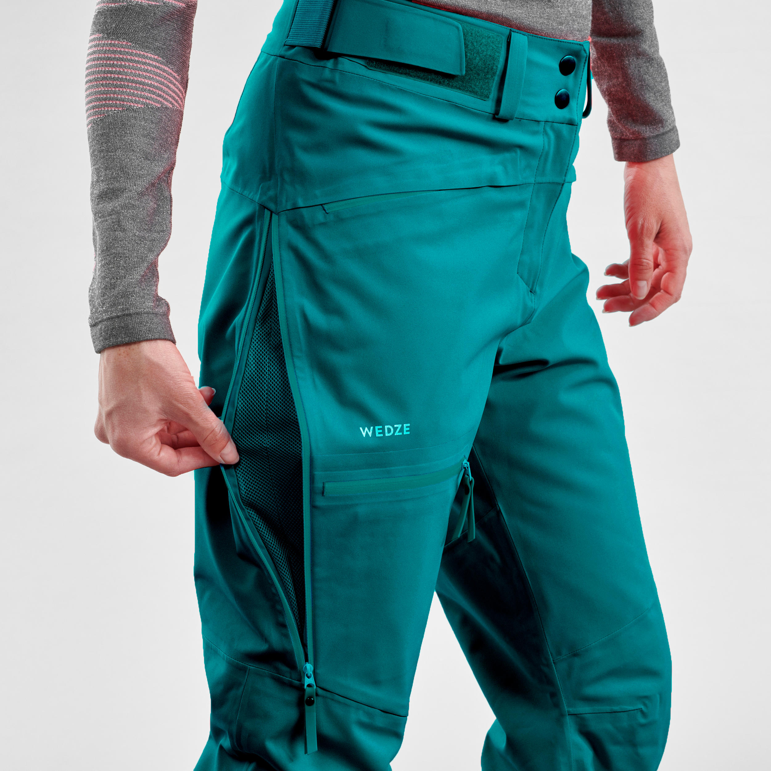 Women’s Freeriding ski trousers FR500 - Green 2/20