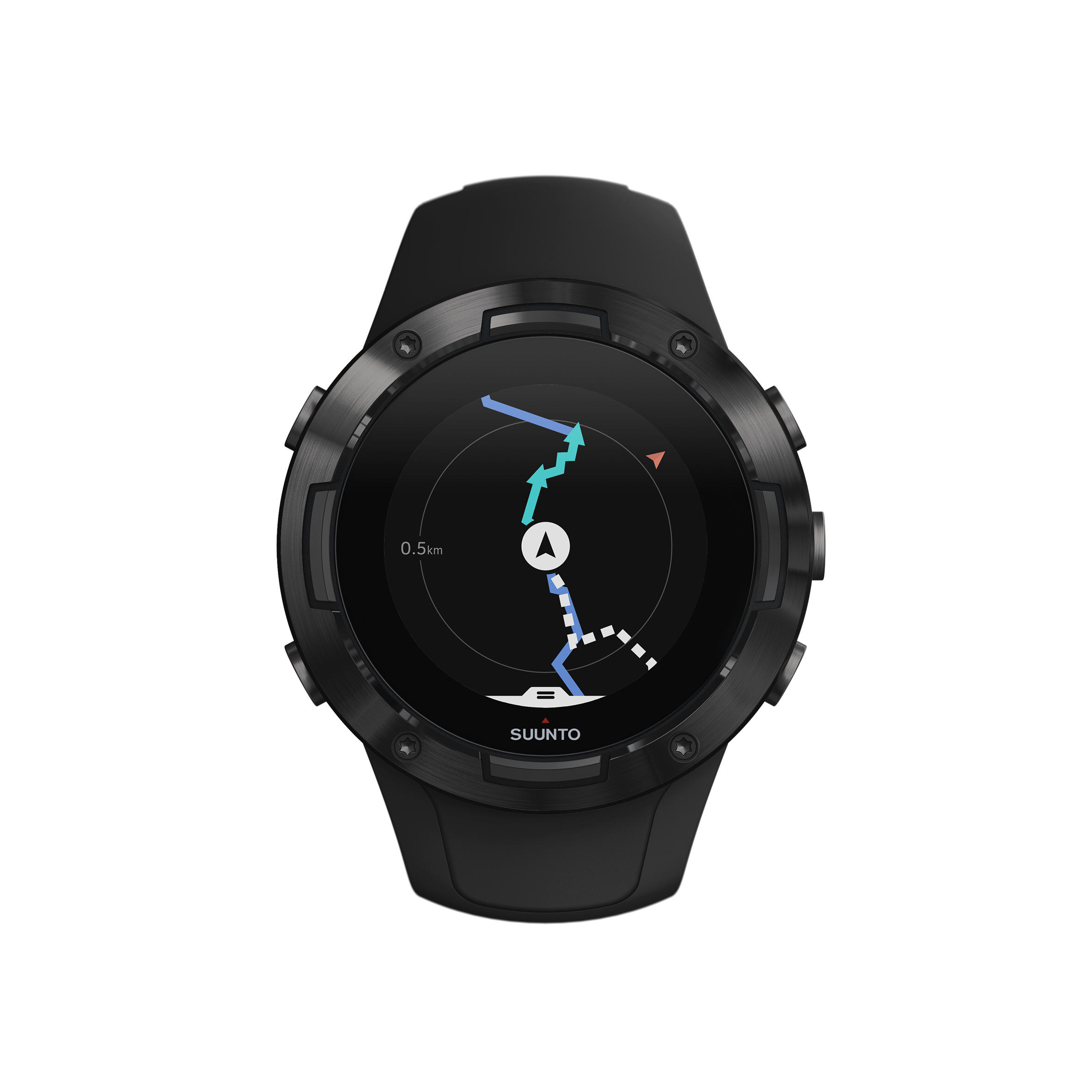 GPS Multisportuhr Pulsuhr Suunto 5 All Black Decathlon