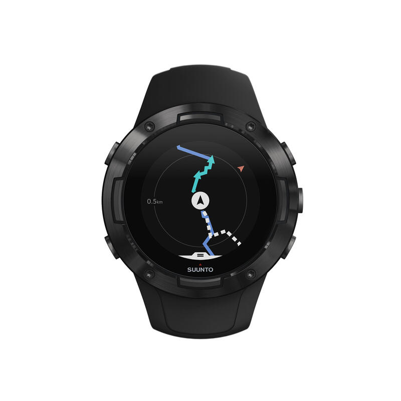 Relógio GPS cardio multidesporto Suunto 5 All Black