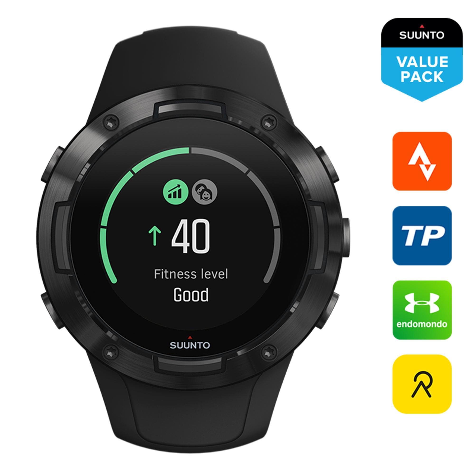 MULTISPORTS HEART RATE GPS WATCH SUUNTO 5 - ALL BLACK SUUNTO - Decathlon