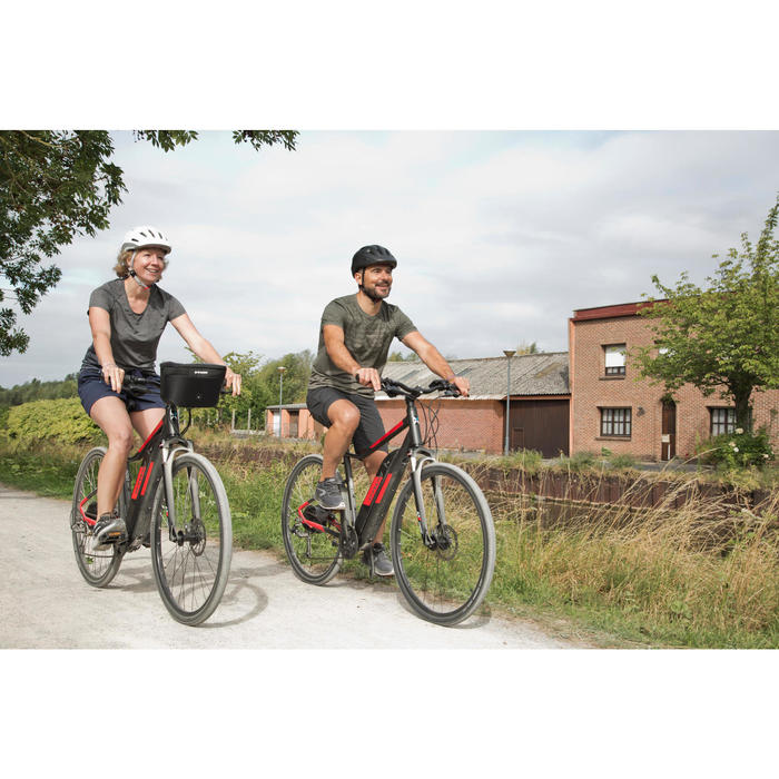 Velo Tout Chemin Electrique Riverside 500 E Gris Rouge Riverside Decathlon
