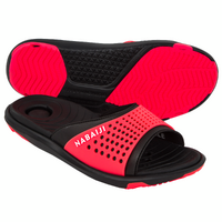 Sandale Claquette Piscine Femme SLAP900 Noir Corail