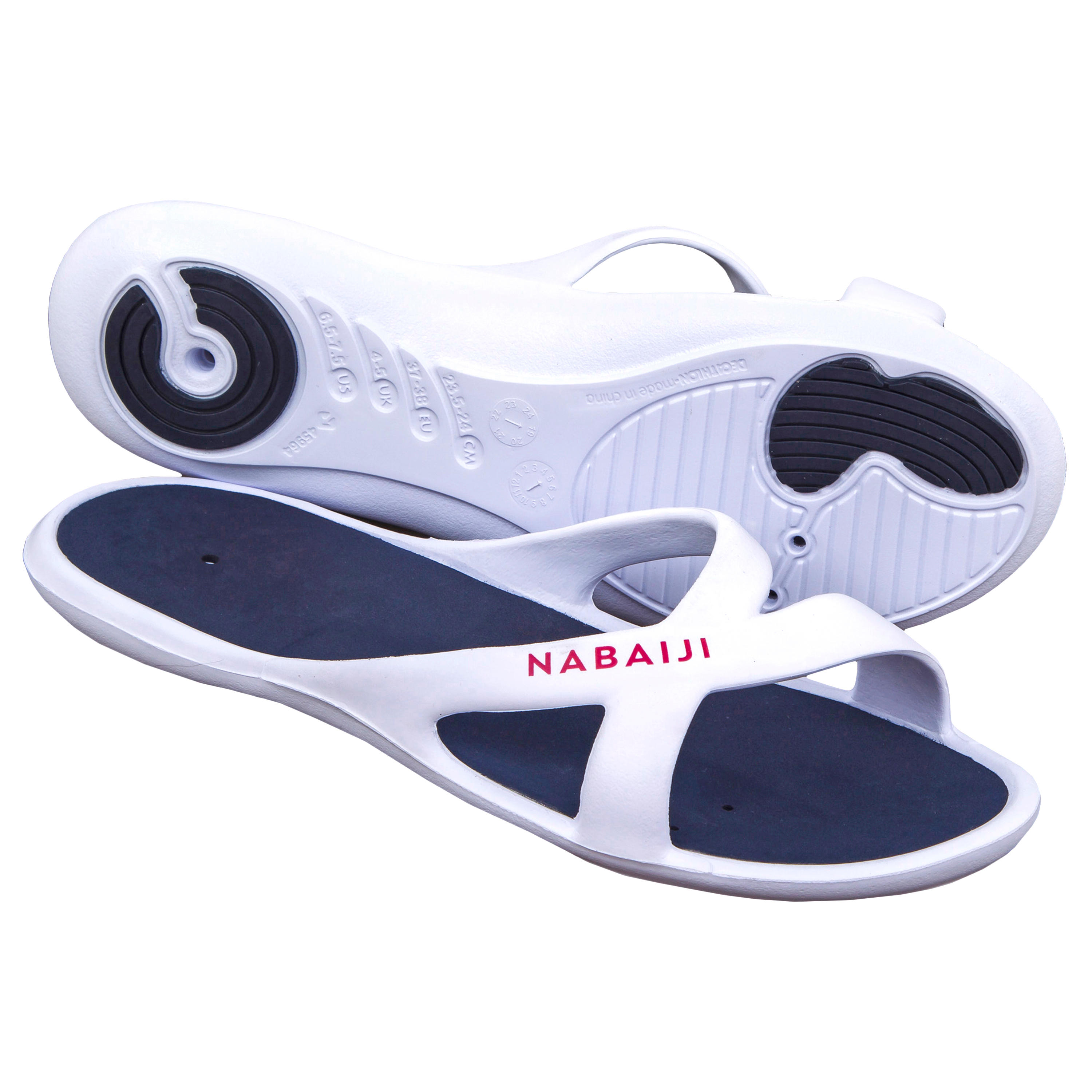 Pool Sandals Slap 500 White Blue