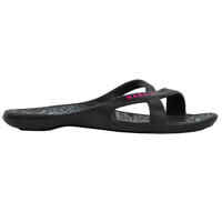 Women's pool sandals - Slap 500 print - Sea black pink