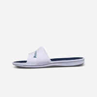 MEN'S POOL SANDALS SLAP 500 - WHITE BLUE