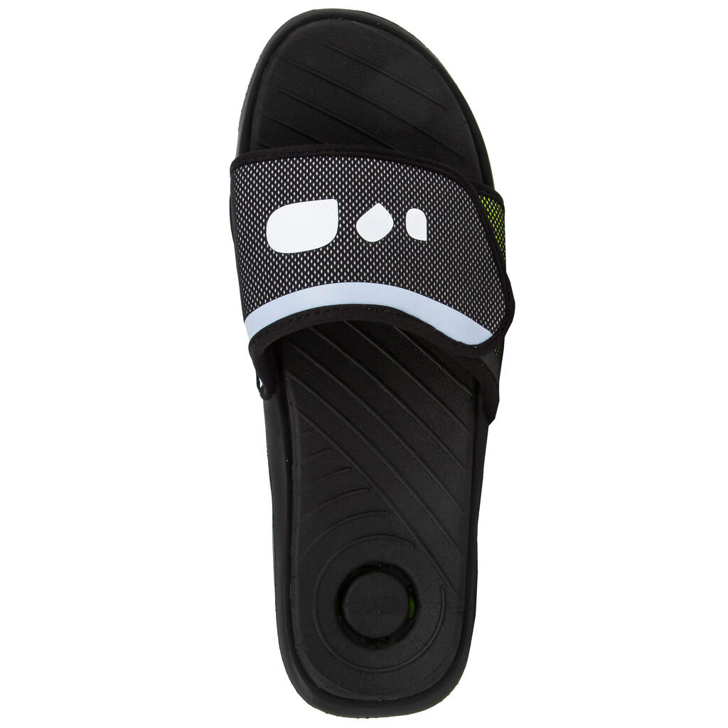 Vīriešu baseina sandales “Slap 900 - Soft”, melnas/dzeltenas