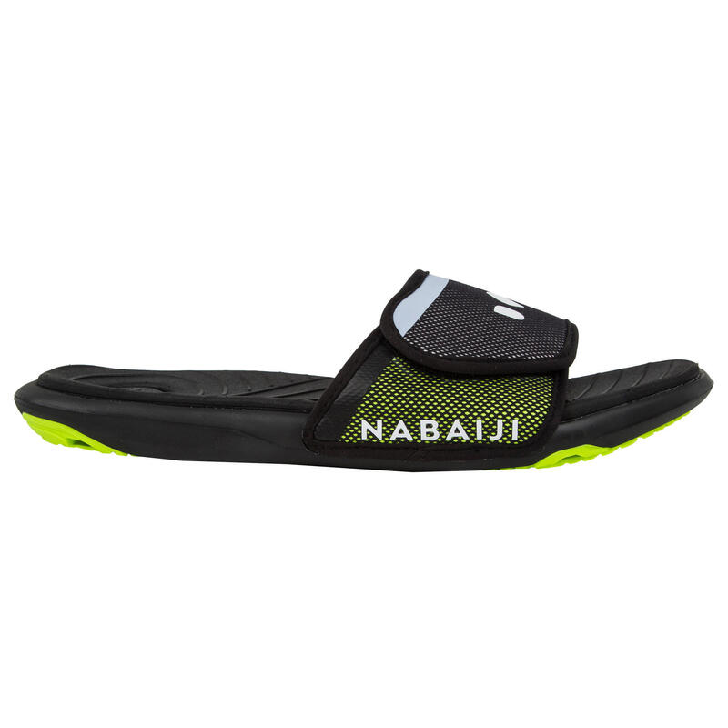 Men's Pool Sandals Slap 900 - Soft Black Yellow