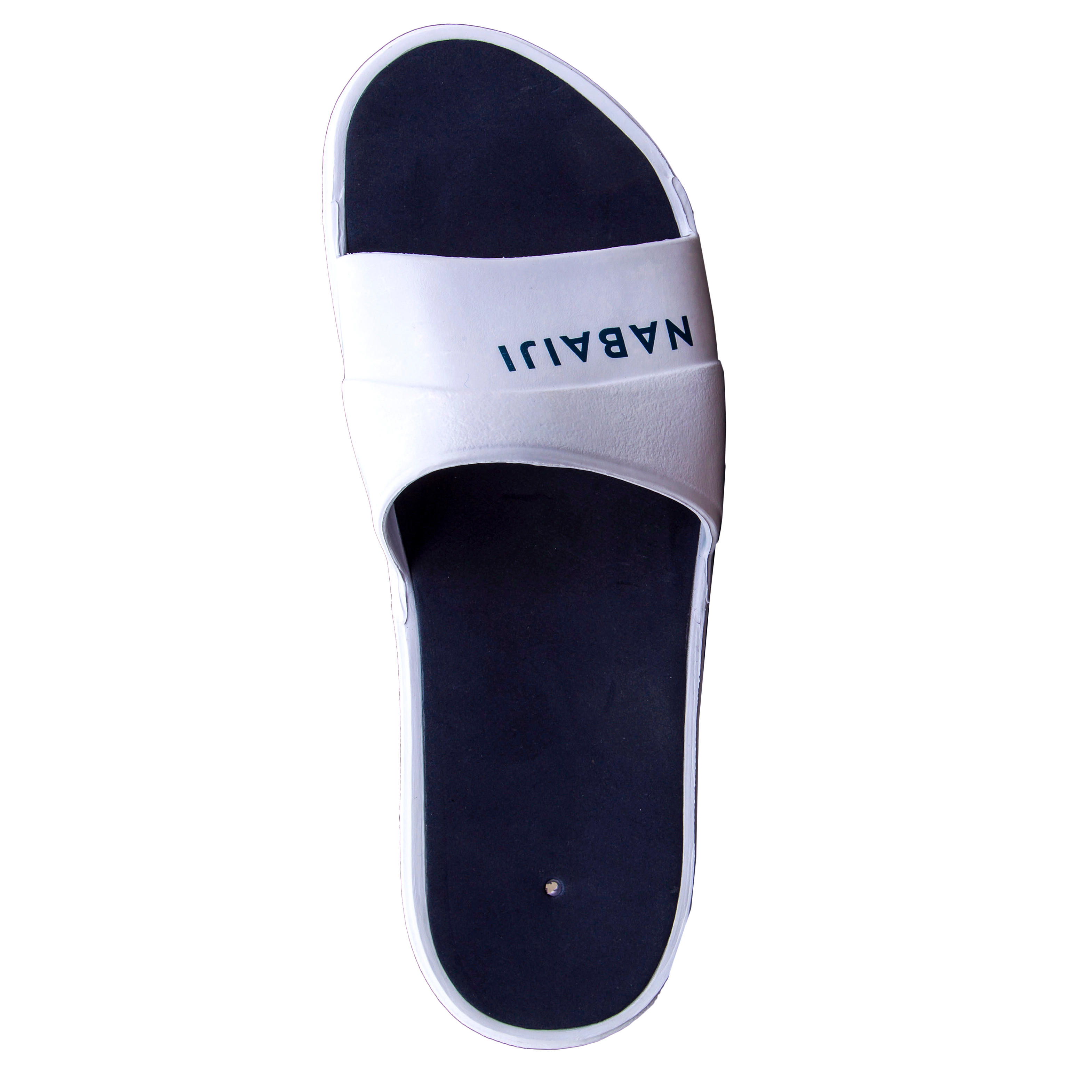 MEN S POOL SANDALS SLAP 500 WHITE BLUE