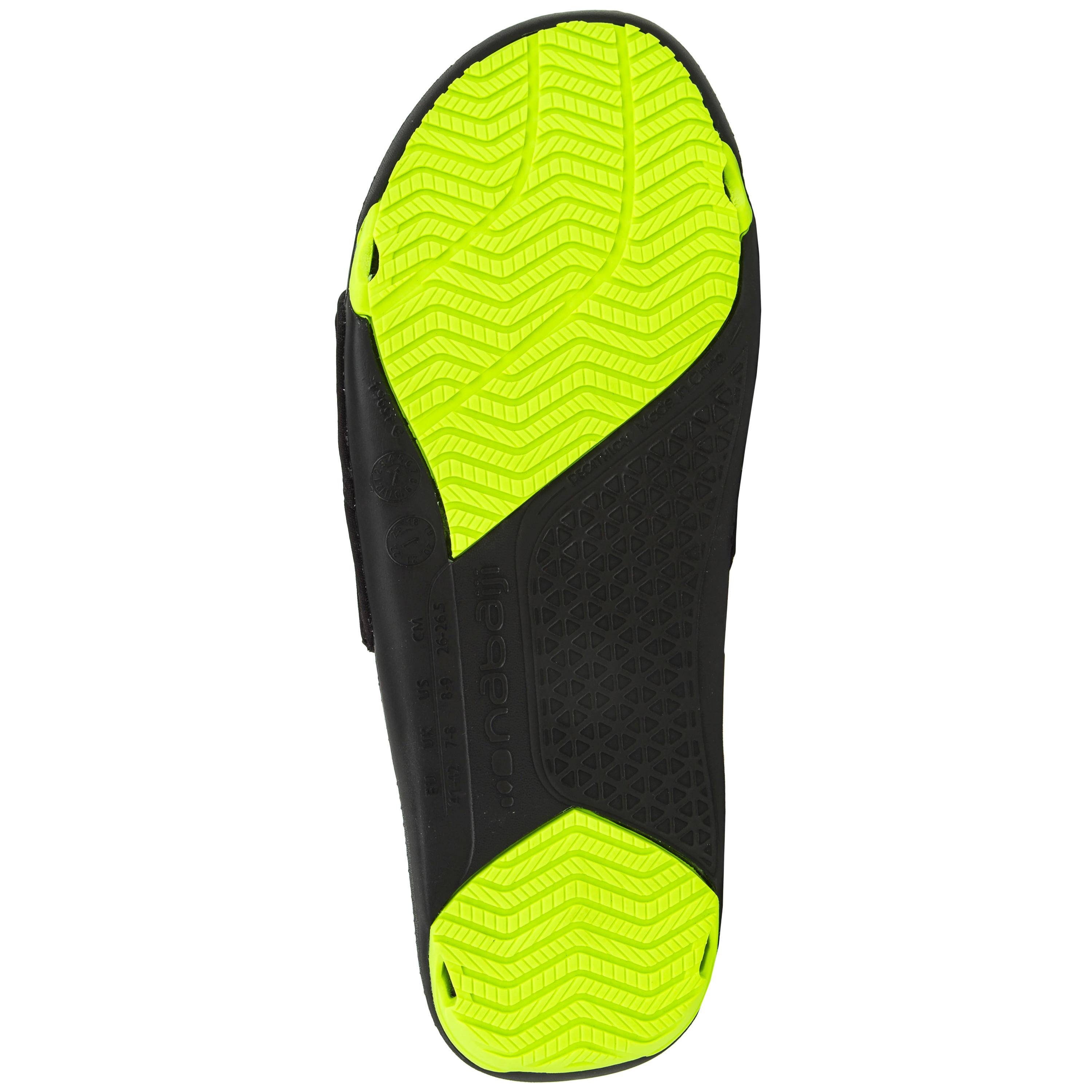 Men's Pool Sandals SLAP 900 SOFT Black Yellow 3/7
