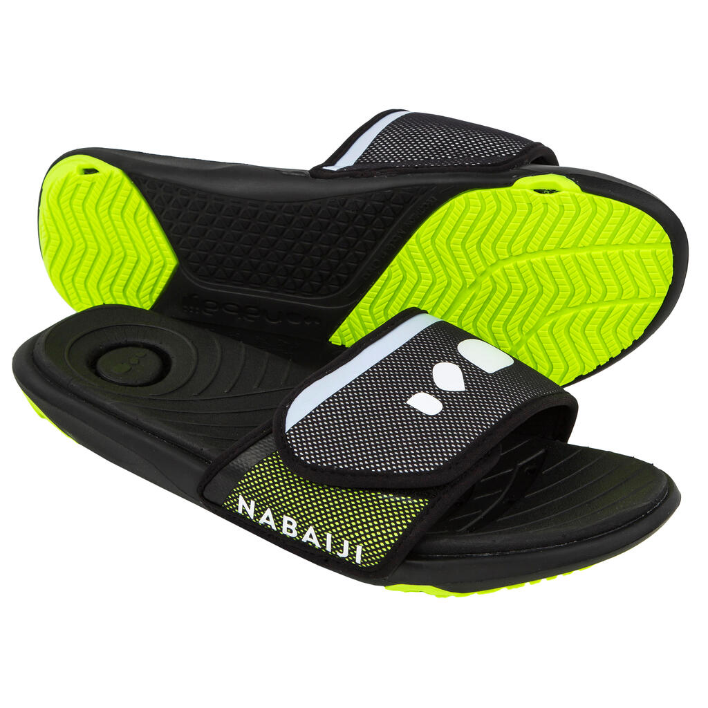 Men's Pool Sandals SLAP 900 SOFT Black Yellow