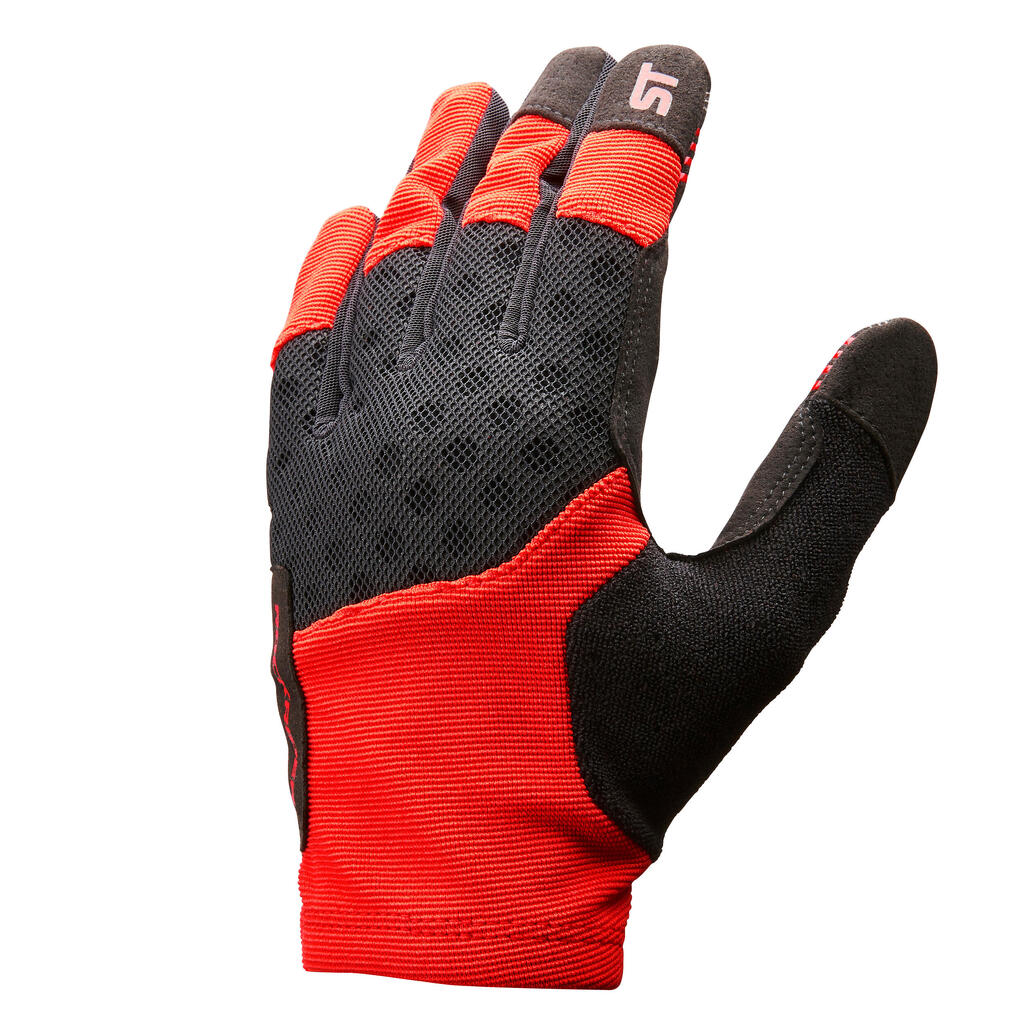 GUANTES PARA BICICLETA MTB ROJO ST500