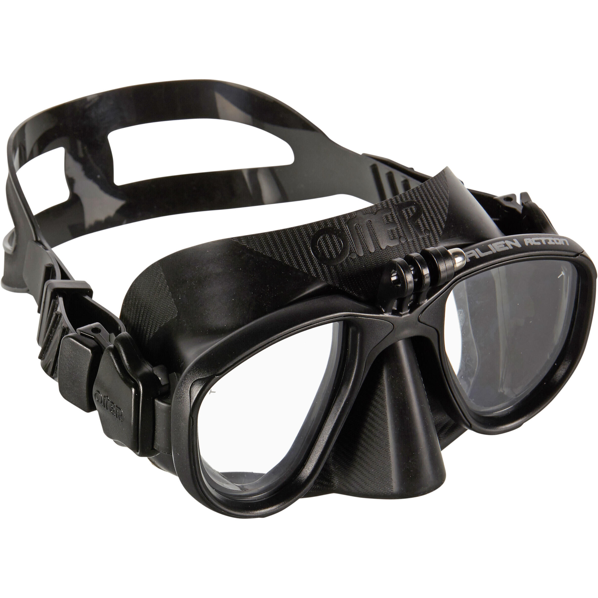 OMER Spearfishing mask OMER - ALIEN ACTION CAM Black