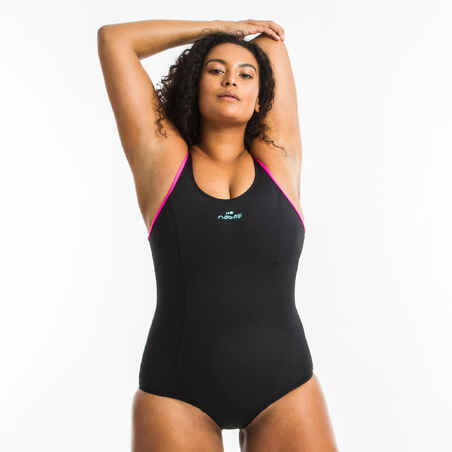 Women's One-Piece Aquafitness Swimsuit Mika Mika - Black Pink