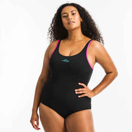 Women's One-Piece Aquafitness Swimsuit Mika Mika - Black Pink