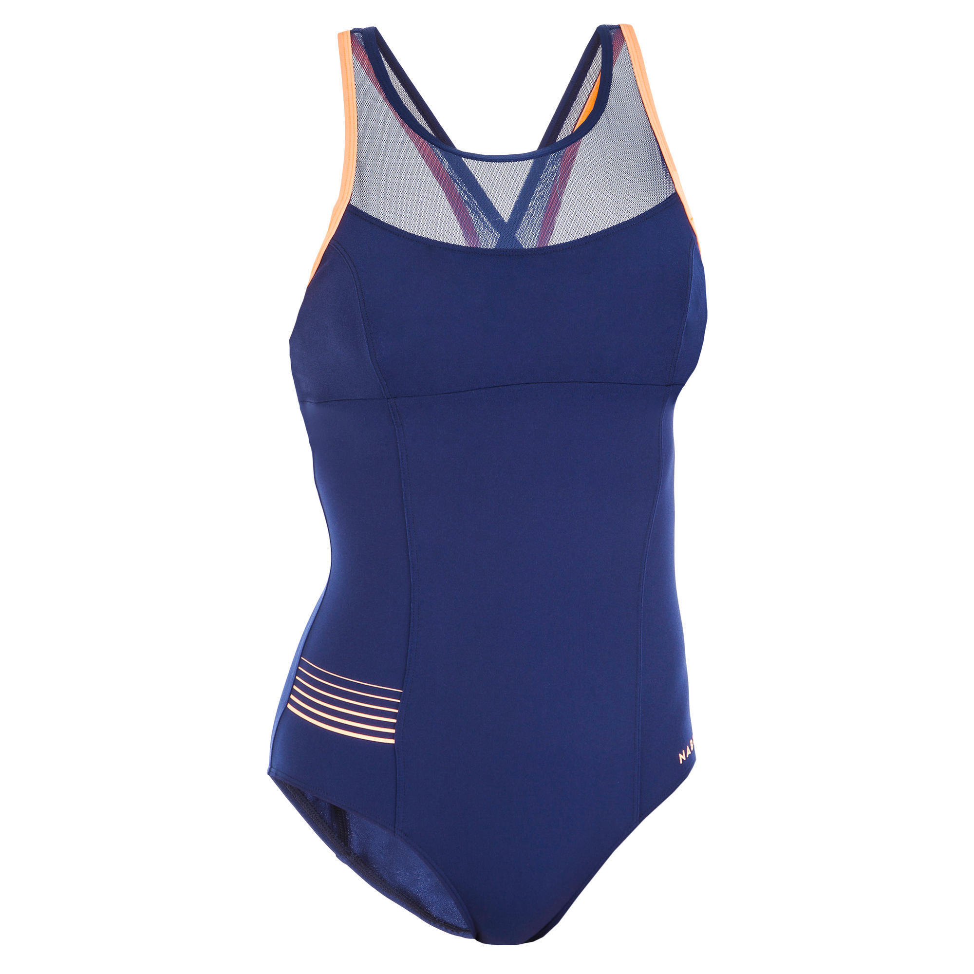 Aquafitness women's one-piece swimsuit Lena blue orange