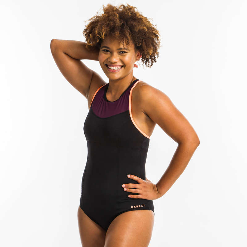 AQUAGYM AQUABIKE SWIMSUITS/MATERIAL All Watersports - WOMEN'S SWIMSUIT LENA BLACK BU NABAIJI - All Watersports